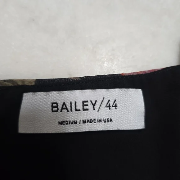 Bailey 44 Black Floral Ruffle Slip Mini Dress - Picture 5 of 6